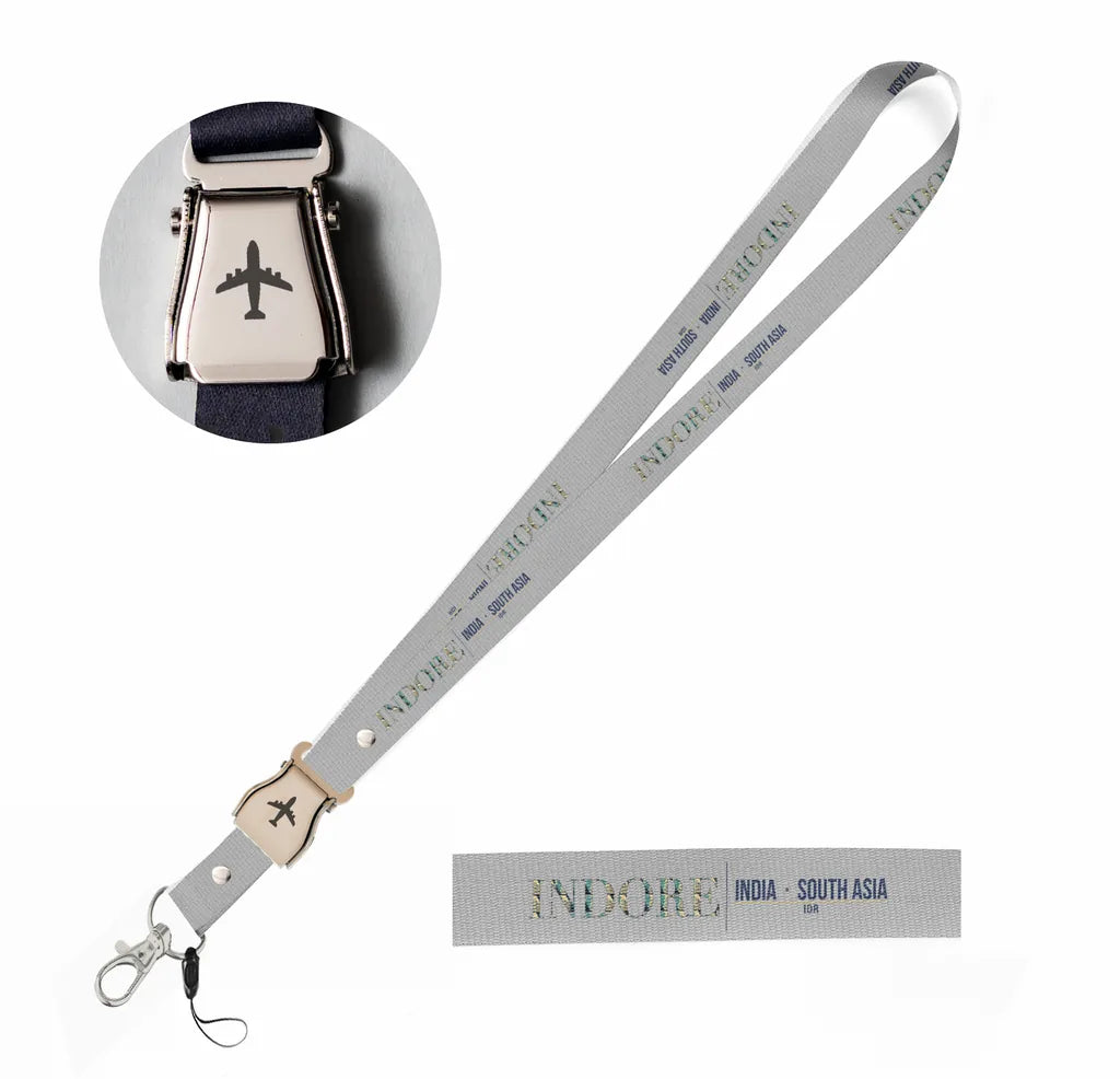Indore City Series seat belt lanyard - light gray