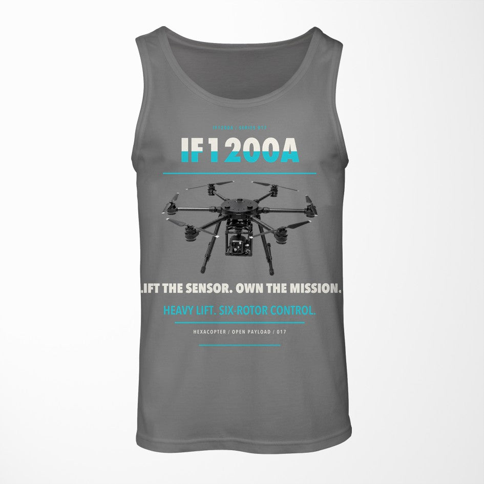 Inspired Flight IF1200A design on gray tank top
