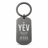 Thumbnail for Inuvik (Mike Zubko) Airport YEV - Key Chain - Original Design - Black