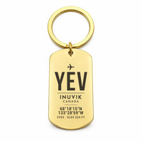 Thumbnail for Inuvik (Mike Zubko) Airport YEV - Key Chain - Original Design - Gold