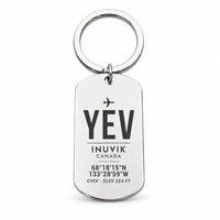 Thumbnail for Inuvik (Mike Zubko) Airport YEV - Key Chain - Original Design - Silver