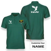 Thumbnail for Iran Air logo on green + name double side polo t shirt
