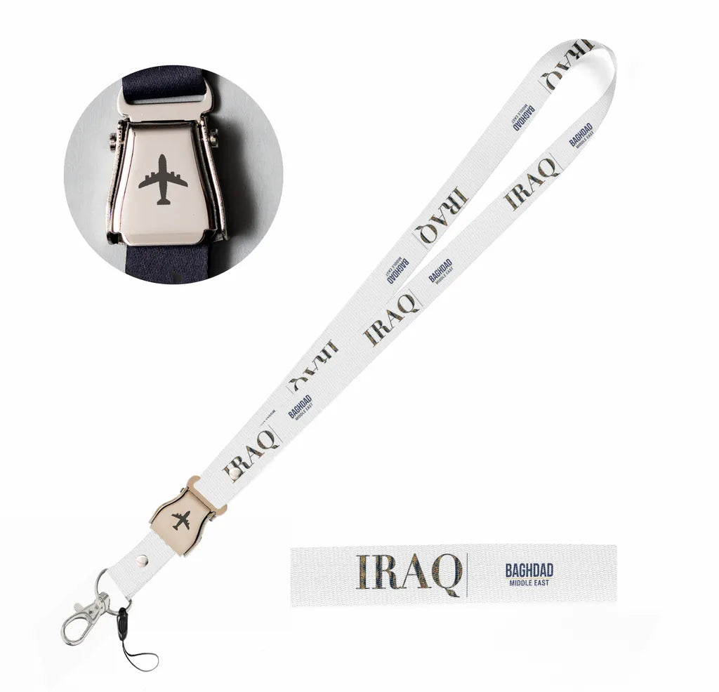 Iraq Country Series seat belt lanyard - white