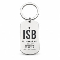 Thumbnail for Islamabad International Airport ISB - Key Chain - Original Design - Silver