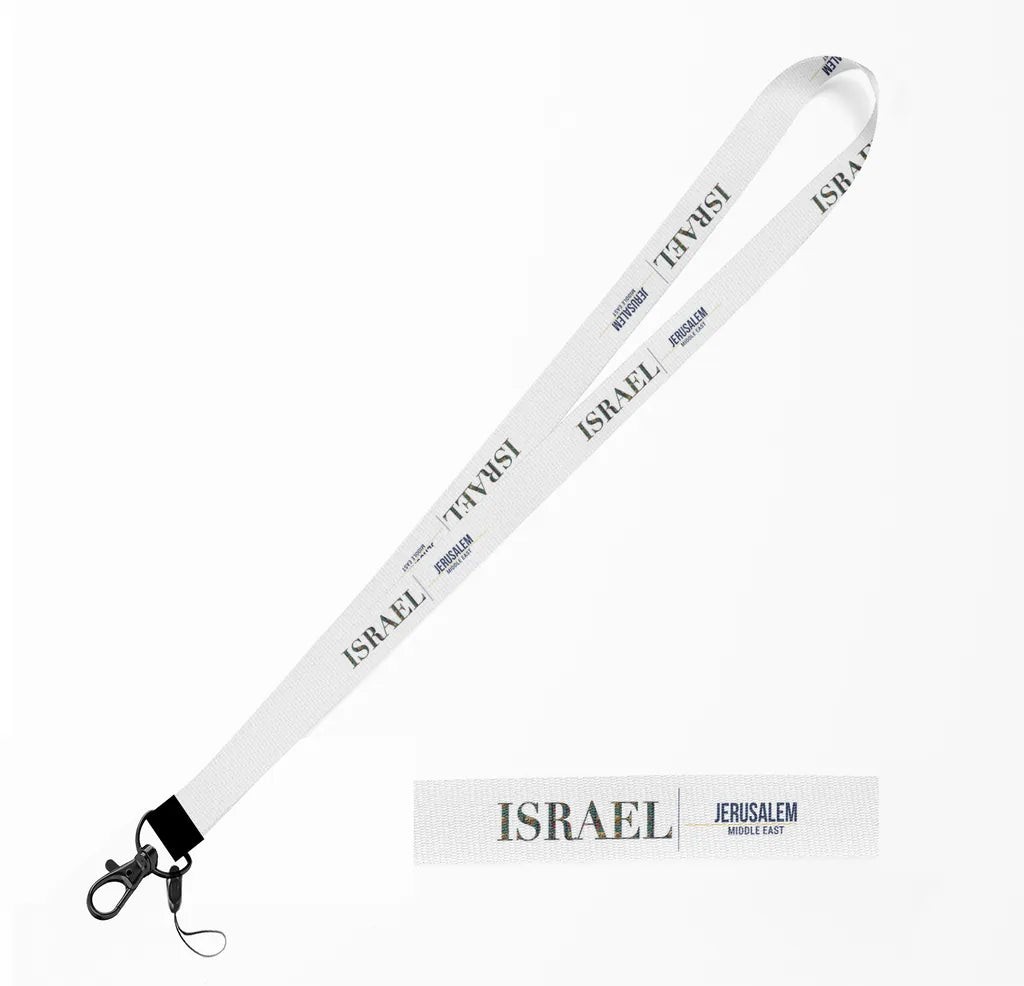 Israel Country Series lanyard - white