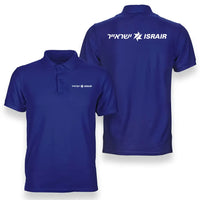 Thumbnail for Israir Airlines logo on blue double side polo t shirt
