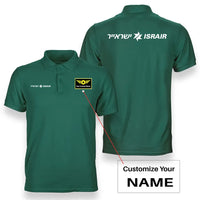 Thumbnail for Israir Airlines logo on green + name double side polo t shirt