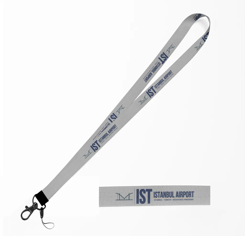 Istanbul Airport (IST) lanyard - light gray
