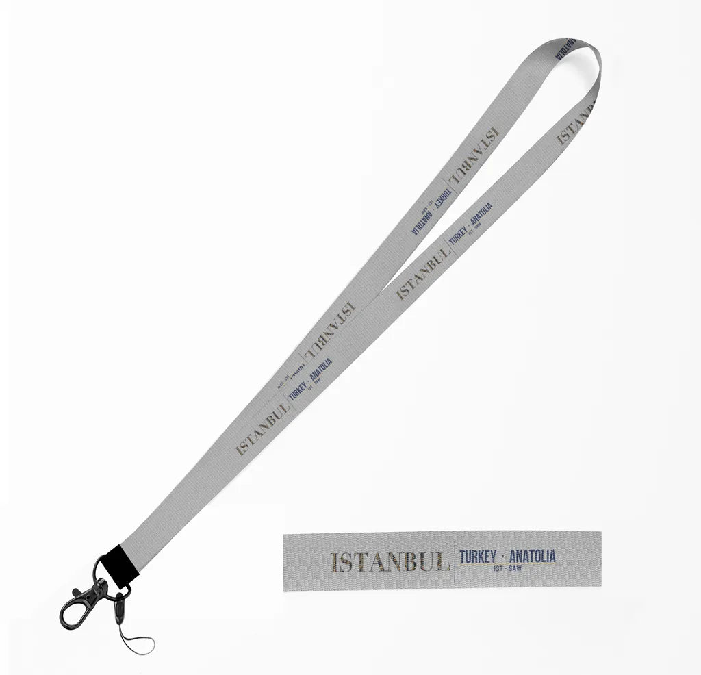 Istanbul City Series lanyard - light gray