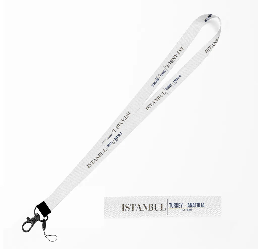 Istanbul City Series lanyard - white