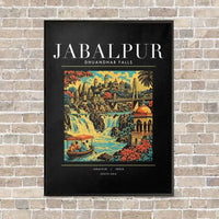 Thumbnail for JABALPUR - Poster - Canvas Framed - Black