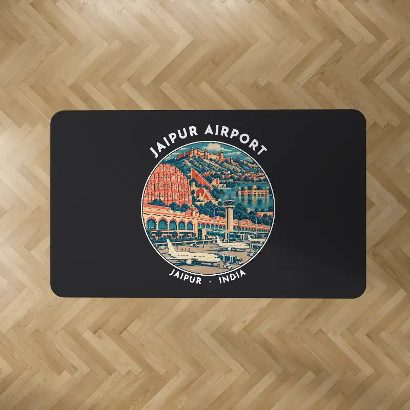 Jaipur International Airport (JAI) Carpets - Carpet Rectangle - Badge - Black V2