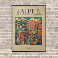 Thumbnail for JAIPUR - Poster - Canvas Framed - Beige