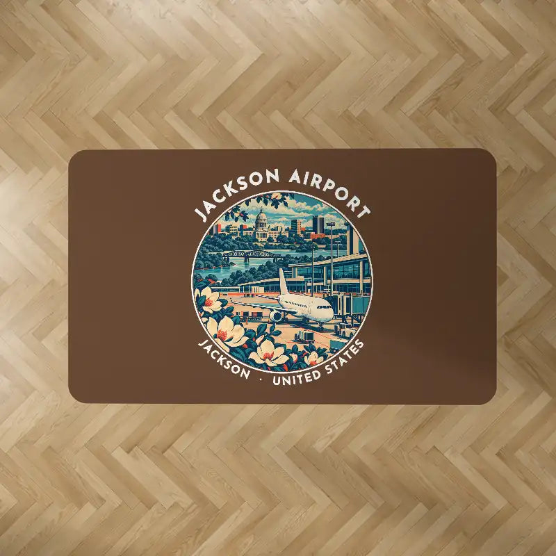 Jackson–Medgar Wiley Evers International Airport (JAN) Carpets - Carpet Rectangle - Badge - Brown V2