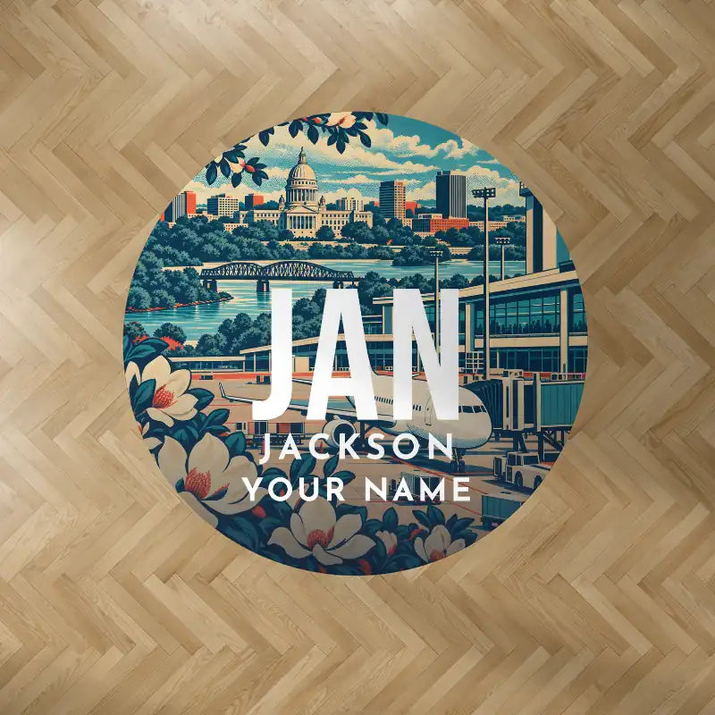 Jackson–Medgar Wiley Evers International Airport (JAN) Carpets - Carpet Round - Scene + Name V2