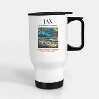 Thumbnail for Jacksonville International Airport (JAX) Travel Mugs - Poster - Stainless Steel with Holder - White