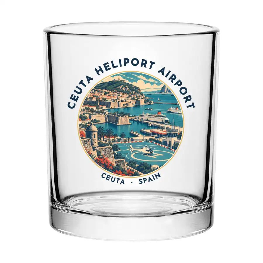 Ceuta Heliport (JCU) Glasses - Badge - Special Whiskey Glass