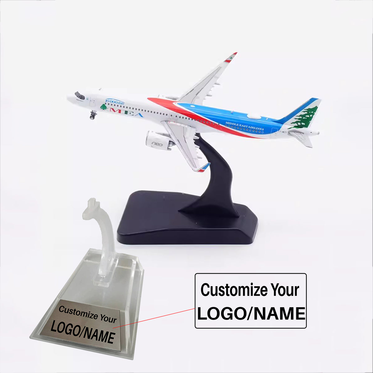 JC Wing- MEA Middle Eastern Airlines Airbus A321Neo Airplane Model (1/400 Scale)