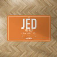 Thumbnail for Jeddah King Abdulaziz International Airport (JED) Carpets - Carpet Rectangle - ID Tag + Name - Orange V2