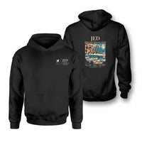 Thumbnail for JED - Poster - Double-Side Hoodie - Black