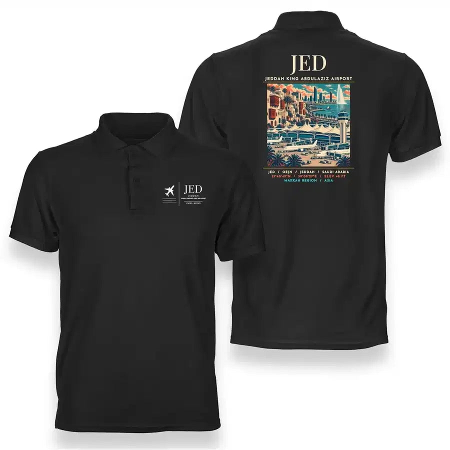 JED - Poster - Double-Side Polo - Black