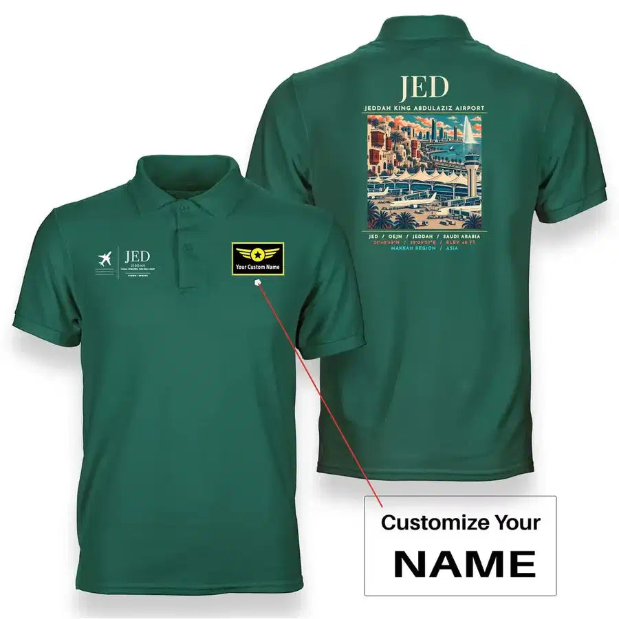 JED - Poster - Double-Side Polo - Green + Name