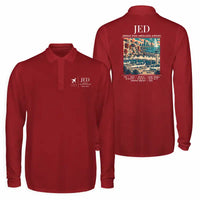 Thumbnail for Jeddah King Abdulaziz International Airport (JED) Premium Polo T-Shirts - Poster - Long Sleeve - Dark Red
