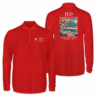 Thumbnail for Jeddah King Abdulaziz International Airport (JED) Premium Polo T-Shirts - Poster - Long Sleeve - Red