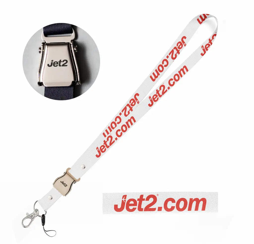 JET2 Airlines seat belt lanyard - white