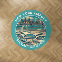 Thumbnail for New York John F. Kennedy International Airport (JFK) Carpets - Carpet Round - Badge - Turquoise V2
