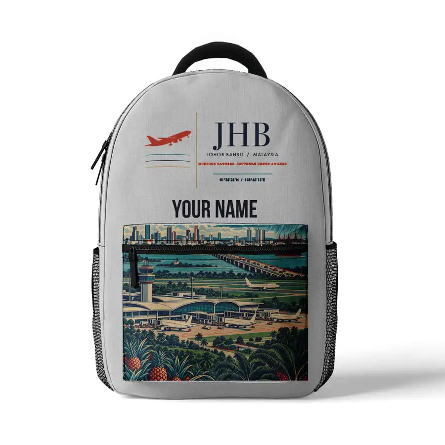 JHB - 3D Backpack - White + Name