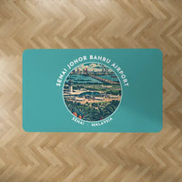 Thumbnail for Senai International Airport Johor Bahru (JHB) Carpets - Carpet Rectangle - Badge - Turquoise V2