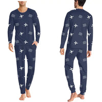 Thumbnail for Senai International Airport Johor Bahru (JHB) Pajamas - Men Pajamas - Navy Blue