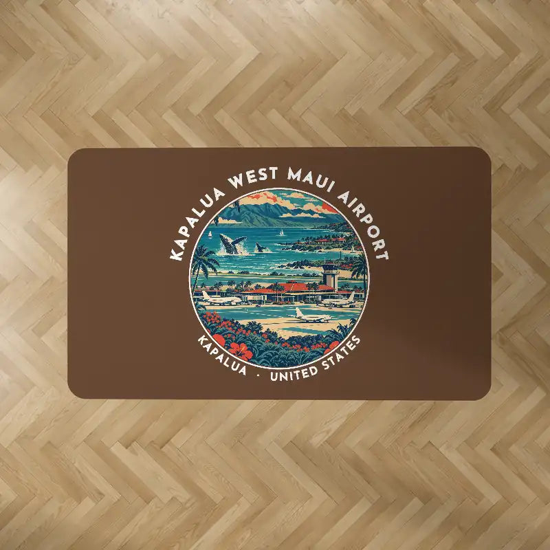 Kapalua West Maui Airport (JHM) Carpets - Carpet Rectangle - Badge - Brown V2