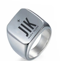 Thumbnail for Ikaria Island National Airport (JIK) Rings - Ring - Silver