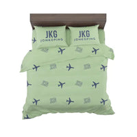 Thumbnail for Jönköping Airport (JKG) Bedding Sets & Blankets - Bedding Set - Pattern - Light Green