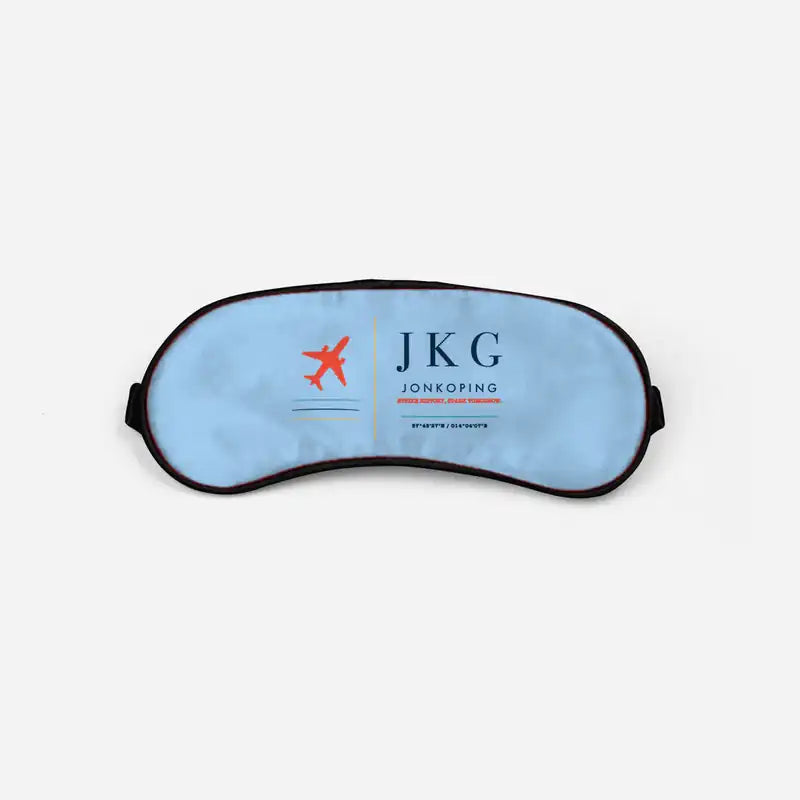 Jönköping Airport (JKG) Sleep Masks - Sleep Mask - Front - Light Blue