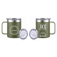 Thumbnail for Jönköping Airport (JKG) Stainless Steel Mugs - Boarding Pass + Custom Back - Stainless Steel Mug - 14 oz / 400ML - Green