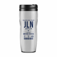 Thumbnail for Joplin Regional Airport (JLN) Travel Mugs - Boarding Pass - Plastic (No Holder) - Light Gray