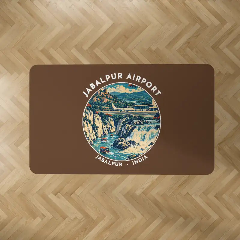 Jabalpur Airport (JLR) Carpets - Carpet Rectangle - Badge - Brown V2