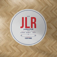 Thumbnail for Jabalpur Airport (JLR) Carpets - Carpet Round - ID Tag + Name - Light Gray V2