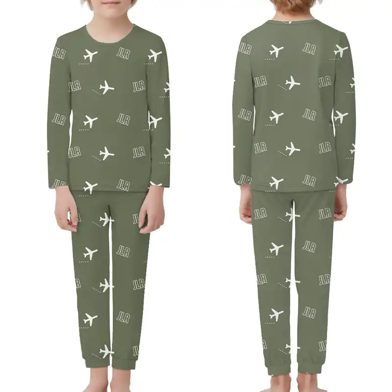 Jabalpur Airport (JLR) Pajamas - Children Pajamas - Green Army