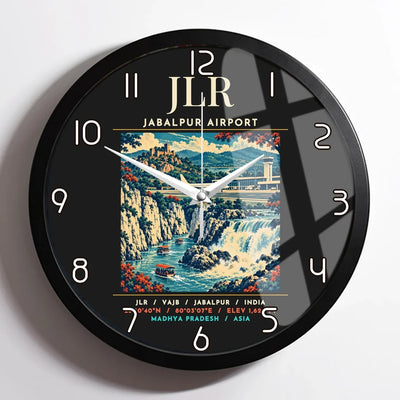 JLR - Poster - Wall Clock Framed - Black
