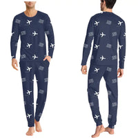 Thumbnail for Juneau International Airport (JNU) Pajamas - Men Pajamas - Navy Blue
