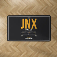 Thumbnail for Naxos Island National Airport (JNX) Carpets - Carpet Rectangle - ID Tag + Name - Black V2
