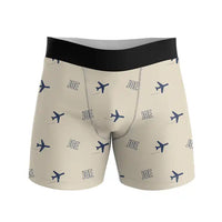 Thumbnail for Joensuu Airport (JOE) Men Boxers - Pattern - Beige