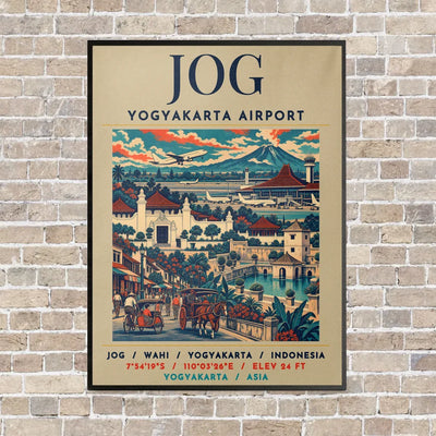 JOG - Poster - Canvas Framed - Beige