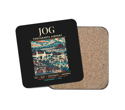 JOG - Poster - Coaster - Black