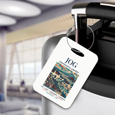 JOG - Poster - Luggage Tag - White