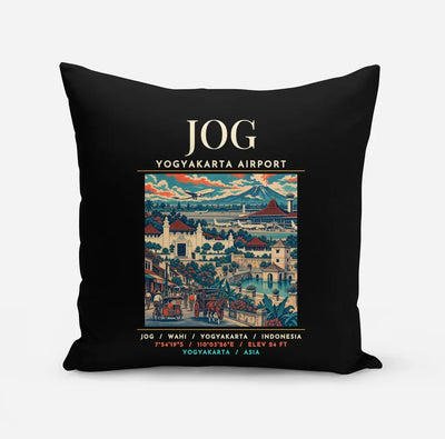 JOG - Poster - Pillow - Black